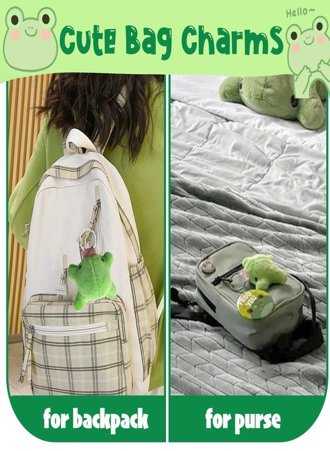 Agromusk Cute Frog Keychain,Kawaii Frog Plush Keychain,Green Frog Purse Bag Charms Funny Frog Decor Car Keys Gifts (Green) - Image 5
